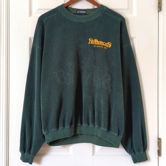 LA Loving 90's Vintage St. Patrick's Tavern Funky Reversible Crewneck Sweatshirt - Picture 1 of 15
